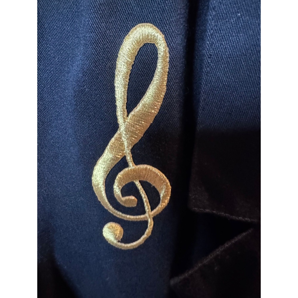 092 Barrie Stephens Vintage Music Note Embroidered Black Blazer Jacket L NWT USA - Picture 5 of 6